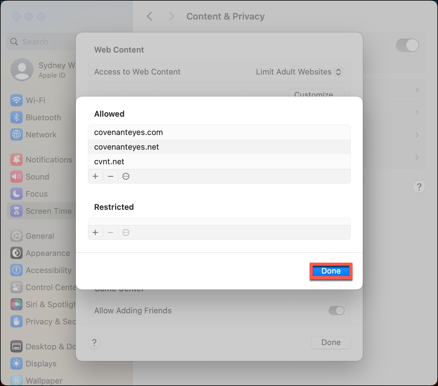 All Sites Allowed on maOS Content & Privacy Restrictions.png