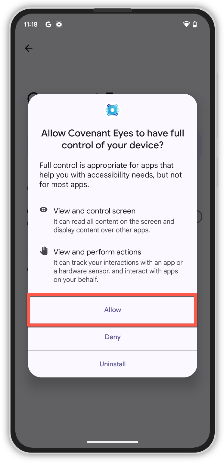 How do I install Covenant Eyes on an Android™? Covenant Eyes Service
