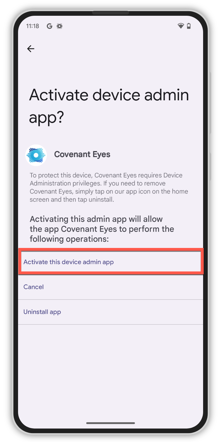 How do I install Covenant Eyes on an Android™? Covenant Eyes Service