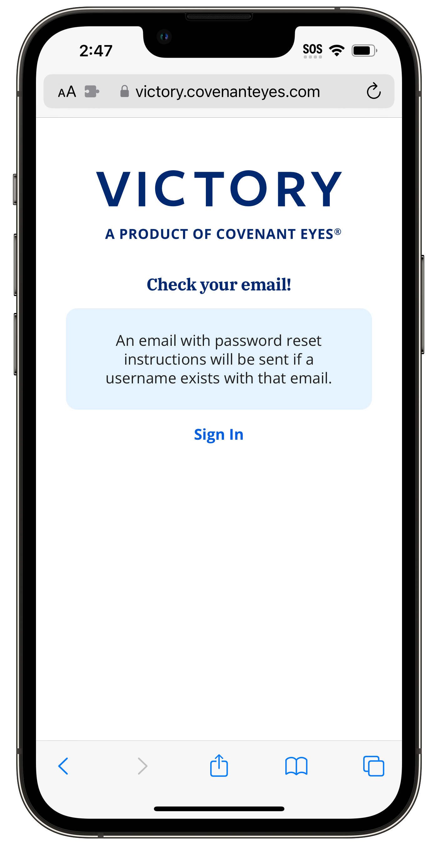 How do I reset my password? Covenant Eyes Service Center