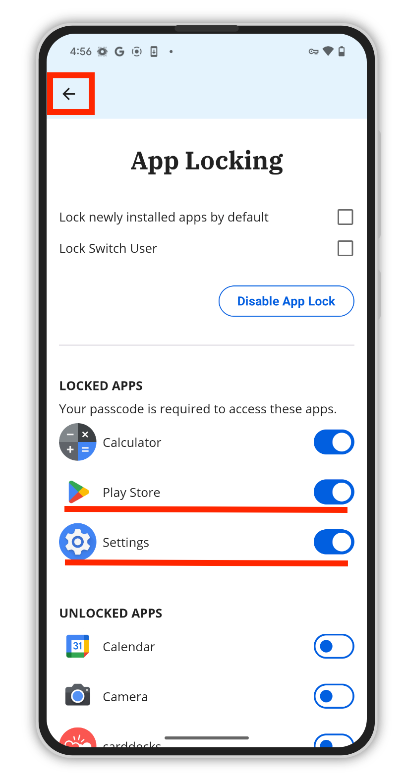 Locked Play Store and Settings.png